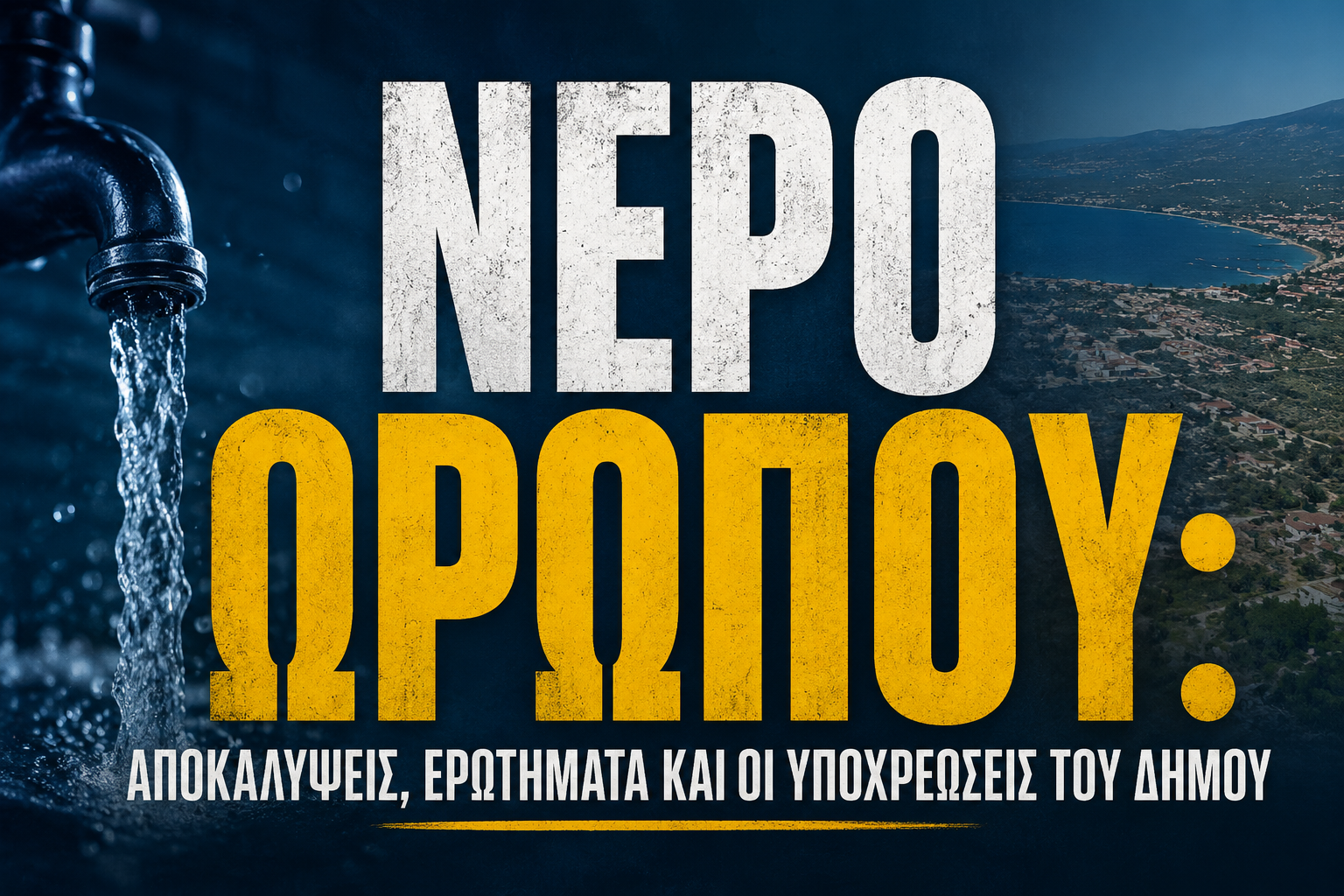 ΝΕΡΟ ΩΡΩΠΟΥ: Τώρα αρχίζουν τα δύσκολα – Οι γεωτρήσεις της Μαυροσουβάλας, η ΕΥΔΑΠ και οι απαντήσεις που οφείλει να δώσει ο Δήμος