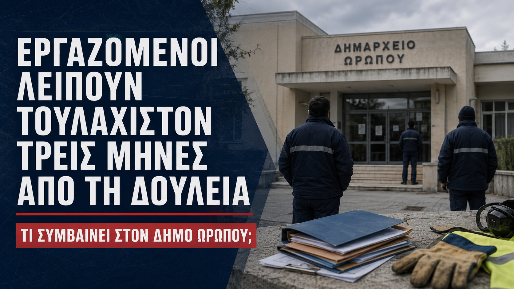 Εργαζόμενοι λείπουν τουλάχιστον τρεις μήνες από τη δουλειά – Τι συμβαίνει στον Δήμο Ωρωπού;